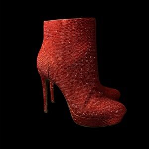 Thalia Sodi Chiara Rhinestone Platform Boots New